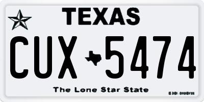 TX license plate CUX5474