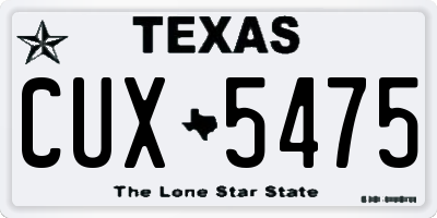 TX license plate CUX5475