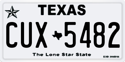 TX license plate CUX5482
