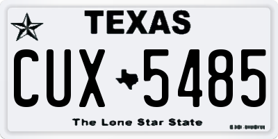 TX license plate CUX5485