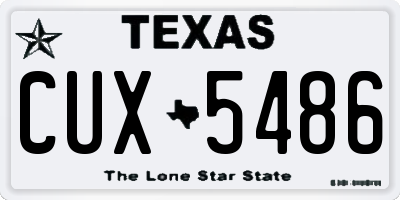 TX license plate CUX5486