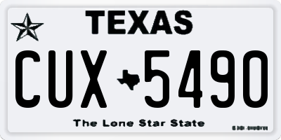 TX license plate CUX5490