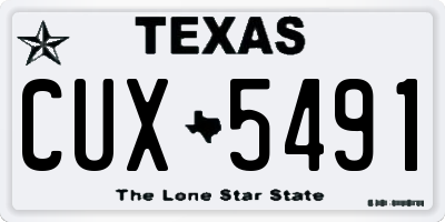 TX license plate CUX5491