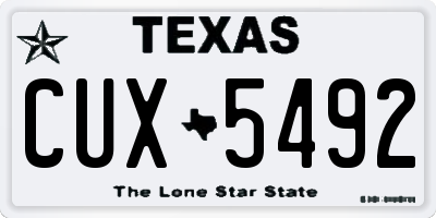 TX license plate CUX5492
