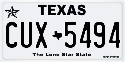 TX license plate CUX5494