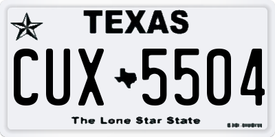 TX license plate CUX5504