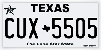 TX license plate CUX5505