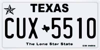TX license plate CUX5510