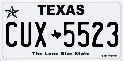 TX license plate CUX5523