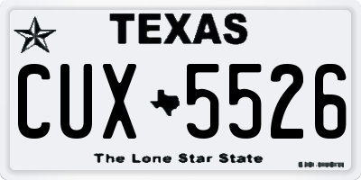 TX license plate CUX5526