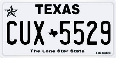 TX license plate CUX5529