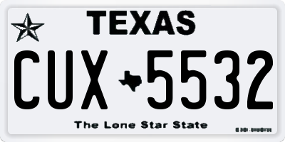 TX license plate CUX5532