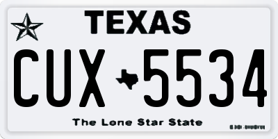 TX license plate CUX5534