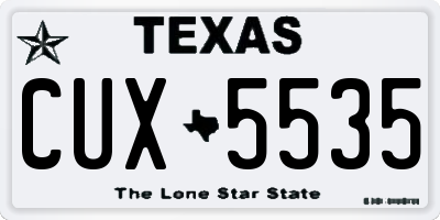 TX license plate CUX5535