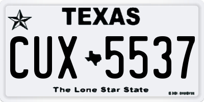 TX license plate CUX5537