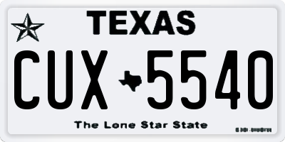 TX license plate CUX5540