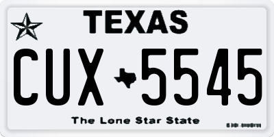 TX license plate CUX5545