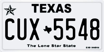 TX license plate CUX5548