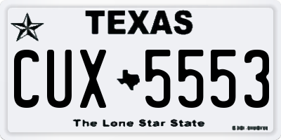 TX license plate CUX5553