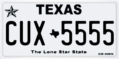 TX license plate CUX5555