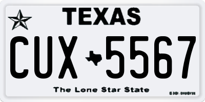 TX license plate CUX5567