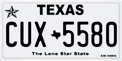 TX license plate CUX5580