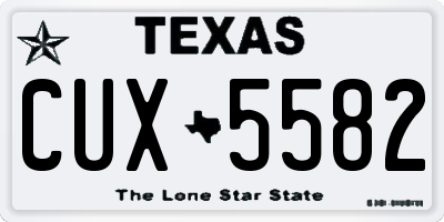 TX license plate CUX5582