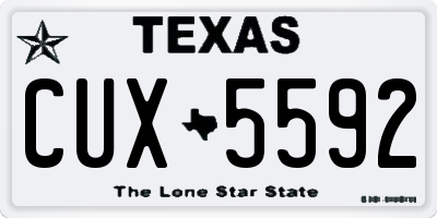 TX license plate CUX5592