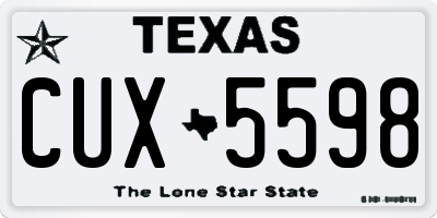 TX license plate CUX5598