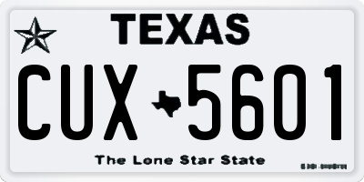 TX license plate CUX5601