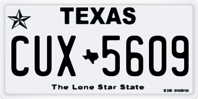 TX license plate CUX5609
