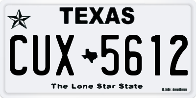 TX license plate CUX5612