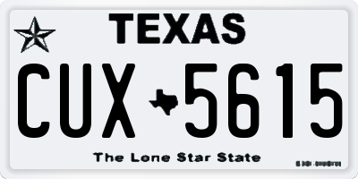 TX license plate CUX5615