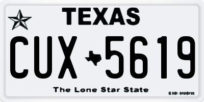 TX license plate CUX5619