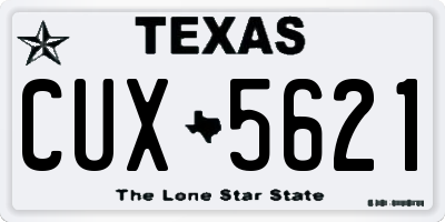 TX license plate CUX5621