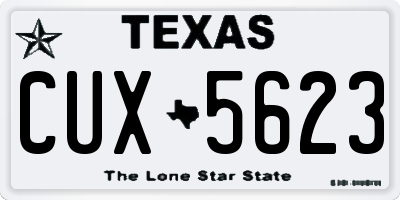 TX license plate CUX5623