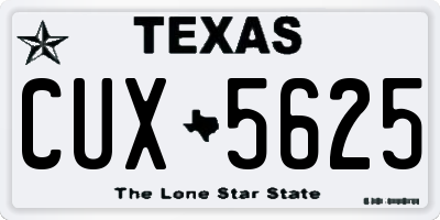 TX license plate CUX5625