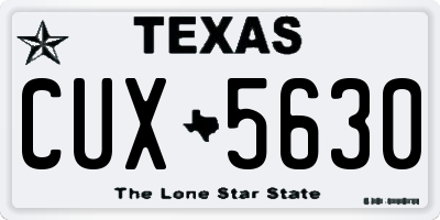 TX license plate CUX5630