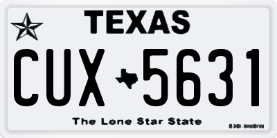 TX license plate CUX5631