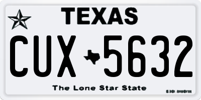 TX license plate CUX5632