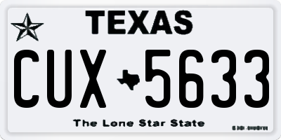TX license plate CUX5633