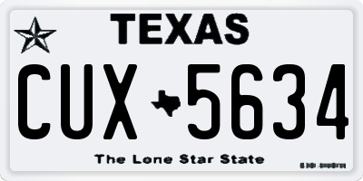 TX license plate CUX5634