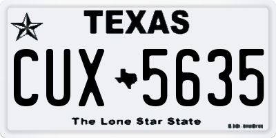 TX license plate CUX5635