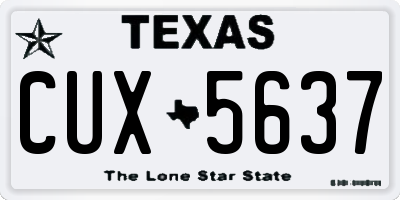 TX license plate CUX5637