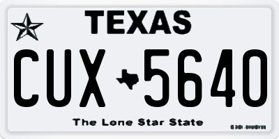 TX license plate CUX5640