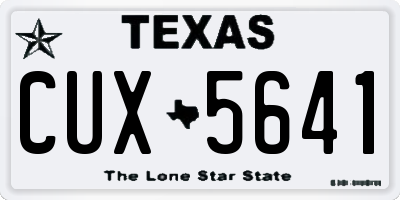 TX license plate CUX5641