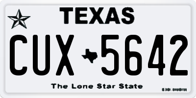 TX license plate CUX5642