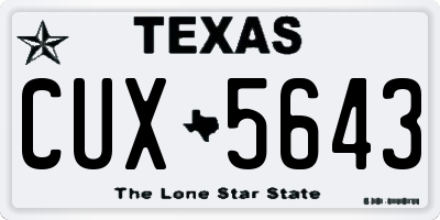 TX license plate CUX5643