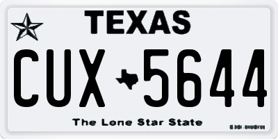 TX license plate CUX5644