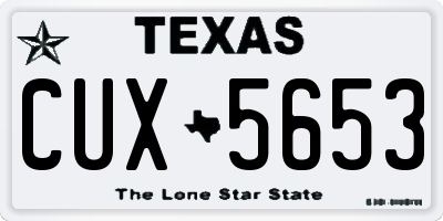 TX license plate CUX5653